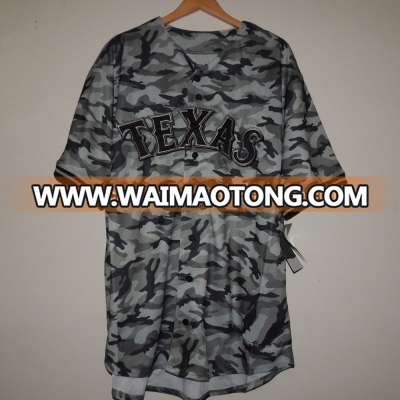 Wholesale custom cheap sublimated camo baseball jerseys